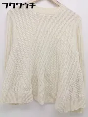 ◇ URBAN RESEARCH DOORS ケーブル ニット 長袖 セーター サイズOne アイボリー系 レディース 【中古】 【1104230001758】