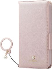 538  エレコム iPhone15 Pro ケース &me 手帳型 コンパクトミラー付き フィンガーストラップ付き カードポケット×2 ピンク PM-A23CPLFJM2PN