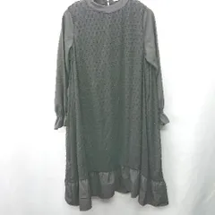 ◇ ⊂ MERLOTPLUS　メルロープラス 表地シアー 半袖 マキシ ワンピース サイズM ブラック レディース E  【1409100066180】