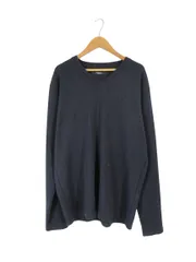 モルガンオム MORGAN HOMME Tシャツ Vネック 長袖 無地 シンプル ネイビー XL QQQのサムネイル