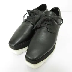 良品 STELLA McCARTNEY ステラマッカートニー エリス プラットフォーム スタッズロゴ 厚底 スニーカー シューズ 37 24cm相当 ブラック レディース 古着 中古 USED