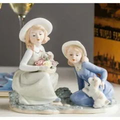 【美品】 現行品 リヤドロ フィギュリン ユートピア 花の小径 少女 花籠 置物 LLADRO (リヤドロ) フィギュリン ユートピア 花の小径