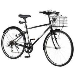 大阪京都限定 新品 カザト カゴ付き クロスバイク CKZ-266 自転車 26 オオトモ クロスバイク カゴ付き 自転車 26インチ 泥除け付き