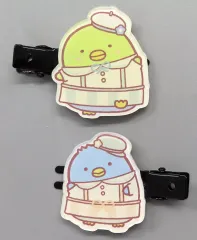【中古】アクセサリー(非金属) ぺんぎん?＆ぺんぎん(本物) アクリルヘアクリップ(2個セット) 「すみっコぐらし展 ～すみっコマルシェでおかいもの～」