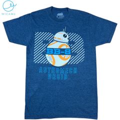 【美品 S】スターウォーズ BB-8 Tシャツ アストロメクドロイド フォースの覚醒 映画 公式 フィフスサン FIFTH SUN コットンポリ ヘザーブルー アメコミ キャラクター USA古着