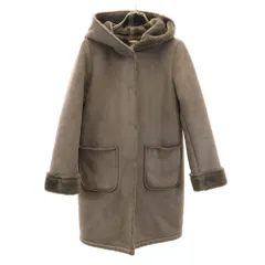 ビューティーアンドユースユナイテッドアローズ フェイク ムートンコート M グレー BEAUTY&YOUTH UNITED ARROWS レディース