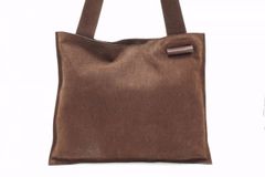 ロエベ ショルダー バッグ ウッド金具 マチ無し Unisex リザード柄 レザー 茶 ブラウン LOEWE 8839h