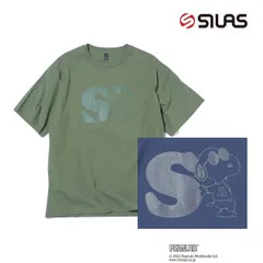 サイラス スヌーピー tシャツ Tシャツ SILAS ×PEANUTS JOE COOL S/S TEE 110252011027 半袖 メンズ レディース カーキ 緑 オリーブ snoopy ティーシャツ ジョークール 半袖 夏服 xl m サイズ