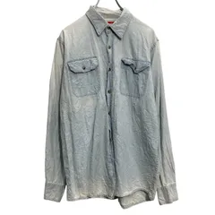 Wrangler 長袖 無地シャツ ラングラー S ライトブルー ポケット カジュアル ポケット 古着卸 アメリカ仕入 a612-7525
