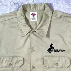 Dickies ディッキーズ  企業ロゴ刺繍  半袖ワークシャツ メンズXL 