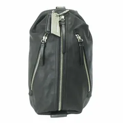 コーチ COACH 美品 トンプソン ボディバッグ ショルダー スリンク 斜め掛け クロス レザー 70360 黒 ブラック 鞄