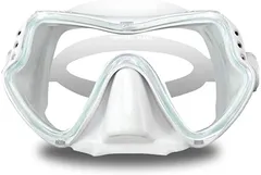 DAYOFF ダイビングマスク 広域視界 シュノーケリングマスク スキューバダイビング にも利用可能(マスク（白）,  M)