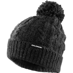 DEEP BLACK_Free Size サロモン(SALOMON) スキー スノーボード ニット帽 IVY BEANIE(アイヴィ ビーニー) レディース LC2152600 Free DEEP BLACK