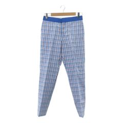 美品✨Drawer ドゥロワー チェック テーパードパンツ 水色 34 - メルカリ