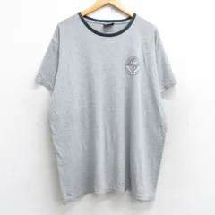 XL/古着 ラルフローレン ポロジーンズ 半袖 ブランド Tシャツ メンズ 00s ワンポイントロゴ 大きいサイズ クルーネック グレー 霜降り 25au