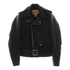 SCHOTT (ショット) 80s～90s 618 ベルト付き 4ポケット ダブルライダースジャケット カウレザー ブラック
