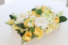 フラワーアレンジ 木箱付き  アートフラワーインテリア 新築祝い 記念日 お祝い