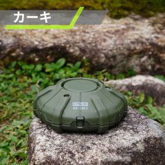 蚊取り線香 ホルダー 線香入れ アウトドア サバゲー ミリタリー 地雷型 キャンプ お香 蚊取り器 インテリア 野外活動 小物収納 多機能収納 (カーキ)