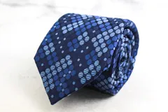 ピエールカルダン ブランド ネクタイ 総柄 ドット シルク 日本製 PO メンズ ネイビー Pierre Cardin 【中古】
