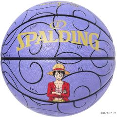 バスケットボール 7号 ルフィ ONE PIECE ゴムゴムの実 パープル 78-039J ワンピース バスケ 合成皮革 屋内 屋外 スポルディング 25AW 正規品【送料当社負担】