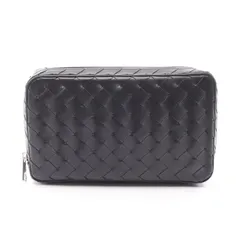 ボッテガヴェネタ BOTTEGA VENETA セカンドバッグ クラッチバッグ イントレチャート ミディアム オーガナイザー 765809V2HL08803 ブラック レザー イントレチャート ミディアム オーガナイザー