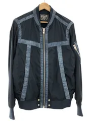 極美品 DIESEL レア MA-1 ボンバージャケット ネイビー L 日本Lブルゾン