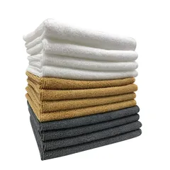 マイクロファイバー ふきん TARO FIBER 30x30cm 3色ミックス 12枚 超吸水 速乾 油汚れ 空拭き ほこり取り 小判 厚手 クロス 掃除 キッチン TARO WORKS