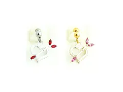 １８Ｇ軟骨ハートに矢 ボディピアス 軟骨ピアス 耳ピアス 片耳ピアス