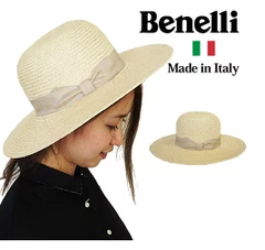 【７０％OFF‼】BENELLI ストローハット 麦わら帽子