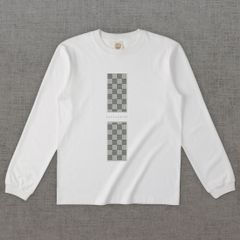 和柄長袖Tシャツ　檜垣 -墨・角-［長袖］