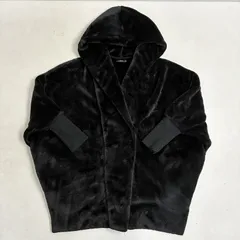 ◆ EMODA エモダ 毛皮・ファーコート フード付き フェイクファー コート アウター ジャケット 古着 ブラック サイズF レディース 1.17kg