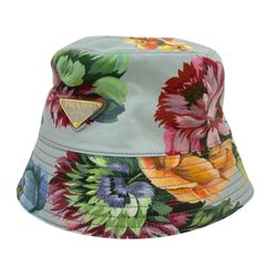 中古】PRADA | プラダ バケットハット 花柄 フラワー 帽子 1HC137