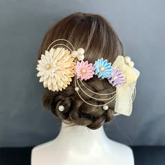 成人式髪飾り 卒業式髪飾り《特別セット⑤》サテンつまみ細工髪飾り/成人式 卒業式 結婚式 和装 色打掛 袴