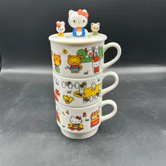 レア　訳あり　ハローキティ　スタッキングマグセット　ふた付　マグカップ　サンリオ
