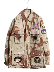 【お得なクーポン配布中!】 80s 90s US ARMY 米軍実物 デザート カモ BDU ミリタリー ジャケット メンズ L 程/ オールド ヴィンテージ チョコチップ 迷彩 6C カスタム