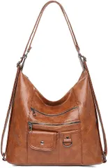 Brightrust ショルダー バッグ リュック 2way バックパック レディース 肩掛け( ブラウン)