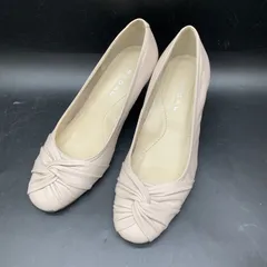 N393美品 REGAL リーガル パンプス ベージュ ツイストデザイン サイズ23? レディースシューズ 靴 レザー