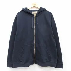 XL/古着 エルエルビーン LLBEAN 長袖 フルジップ スウェット パーカー メンズ 00s 無地 大きいサイズ 濃紺 ネイビー spe 25sep10 中古 スエ