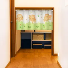 【SIMON BAKER】カフェカーテン 120X45cm となりのトトロ「森のおさんぽ（ネコバス）」スタジオジブリ【日本製】家紋 スタジオジブリ トトロ 千と千尋 目隠し 【匿名配送ネコポス 送料無料】