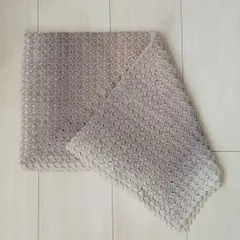 ひざかけ・ブランケット：ベビーブランケット・おくるみ《センターダイアゴナル：ベージュ》ハンドメイド