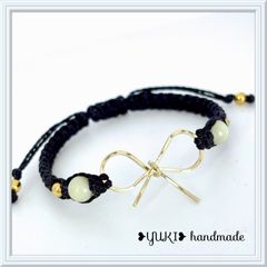 アンクレット or ブレスレット 天然石【和レトロ④】ハンドメイド