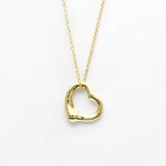 ティファニー(Tiffany) オープンハート K18イエローゴールド(K18YG) 無し メンズ,レディース ファッション ペンダントネックレス (ゴールド)