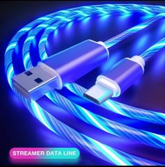 Ledライト付き2mタイプc携帯電話充電ケーブル Android iphone