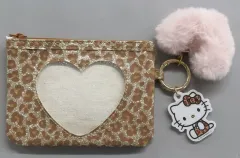 【中古】バッグ ハローキティ(ギャルシリーズ) ハート窓付きポーチ ヒョウ柄ブラウン 「サンリオキャラクターズ」