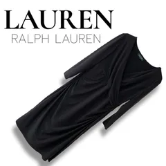 LAUREN RALPH LAUREN ローレン ラルフローレン ブラック カシュクール ワンピース ポリエステル65% 中国製 8 Mサイズ相当 レディース エレガント 0000483OC