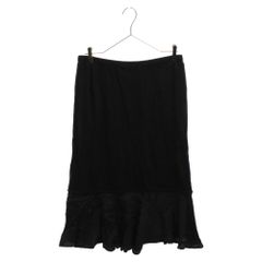 COMME des GARCONS COMME des GARCONS (コムデギャルソンコムデギャルソン) Rayon Long Skirt レーヨン デザイン切り替え ロングスカート W4S003 レディース ブラック