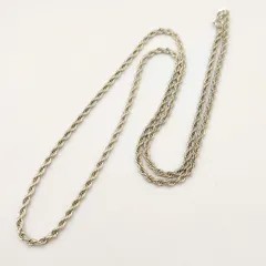 【美品】ツイストチェーンロングネックレス　シルバー925　60㎝　17.5g