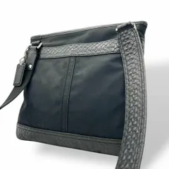 良品 1292 Coach ショルダーバッグ ミニシグネチャー ナイロン レザー