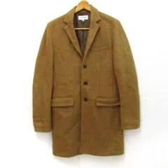 グローバルワーク チェスターコート ウール混 アウター メンズ Mサイズ カーキ系 GLOBAL WORK 【中古】
