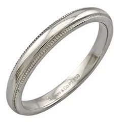 ティファニーミルグレインワイドリング　15号　新品仕上げ　無傷未使用に近い ティファニーミルグレインワイドリング15号新品仕上げ無傷未使用に近い